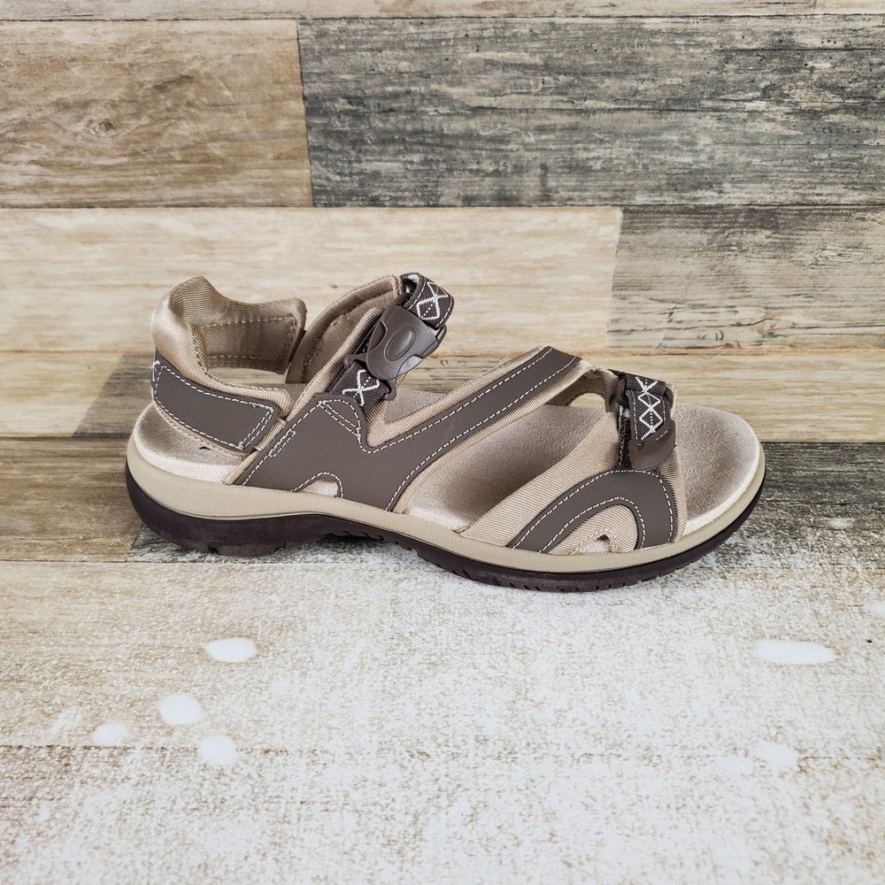 Naturalizer Angeles III Womens Sandals Sz 8 M Malt Taupe Tan Slingback Open Toe